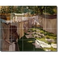 thumbnail image 1 of Ceramic Tile Mural-William Chase Village Painting 135. 21.25" w x 17" h using (20) 4.25 x 4.25 ceramic tiles, 1 of 3