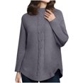 thumbnail image 4 of Sakmal Oversized Woemns Sweaters Chunky Cozy Gray Pullover Tops Long Sleeve Crew Neck Solid Trendy Sweaters for Women, 4 of 5