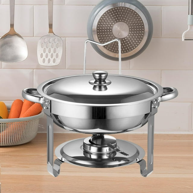 Elodie Chafing Dish Buffet Set Fuel Holder Buffet Warmer for Wedding Dinners Events Argent