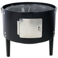 thumbnail image 5 of Heavy Duty 17 Inch Steel Charcoal Smoker in Black - for Outdoor Cooking, Premium BBQ Grill for Perfectly Smoked Meats and Delicious Barbecue, 5 of 14
