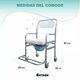 thumbnail image 2 of Silla Para Baño Discapacitados Ducha Comodo Wc Ruedas 3 En 1, 2 of 6