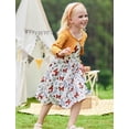 thumbnail image 4 of Aideaone Toddler Girl Sleeveless Dresses with Long Sleeve Ruffle Cardigan 2 Piece Fall Outfit Set for Little Girls 2T-8T, 4 of 7