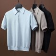 thumbnail image 2 of Camisas Polo para Hombre Ropa de Trabajo de Verano Camiseta de Manga Corta Ropa de Negocios Hilo Transpirable Camisa Fresca, 2 of 4