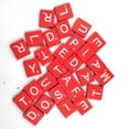 thumbnail image 4 of TEHAUX 100Pcs Red Wooden Chips letter blocks for Intellectual Development DIY Crafting Events, 4 of 4
