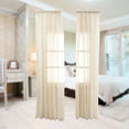 thumbnail image 5 of FRCOLOR window sheer Window Curtain Sheer Voile Window Curtain Panels Grommet Window Drapery Rod Pocket for Home Living Room Bedroom 100X200cm Beige,78.74" .37"X0.2", 5 of 10