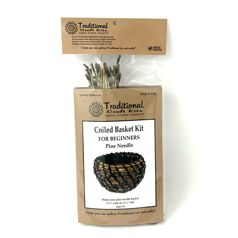 Traditional Craft Kits Coiled Basket Kit Beginners - Pine Needle