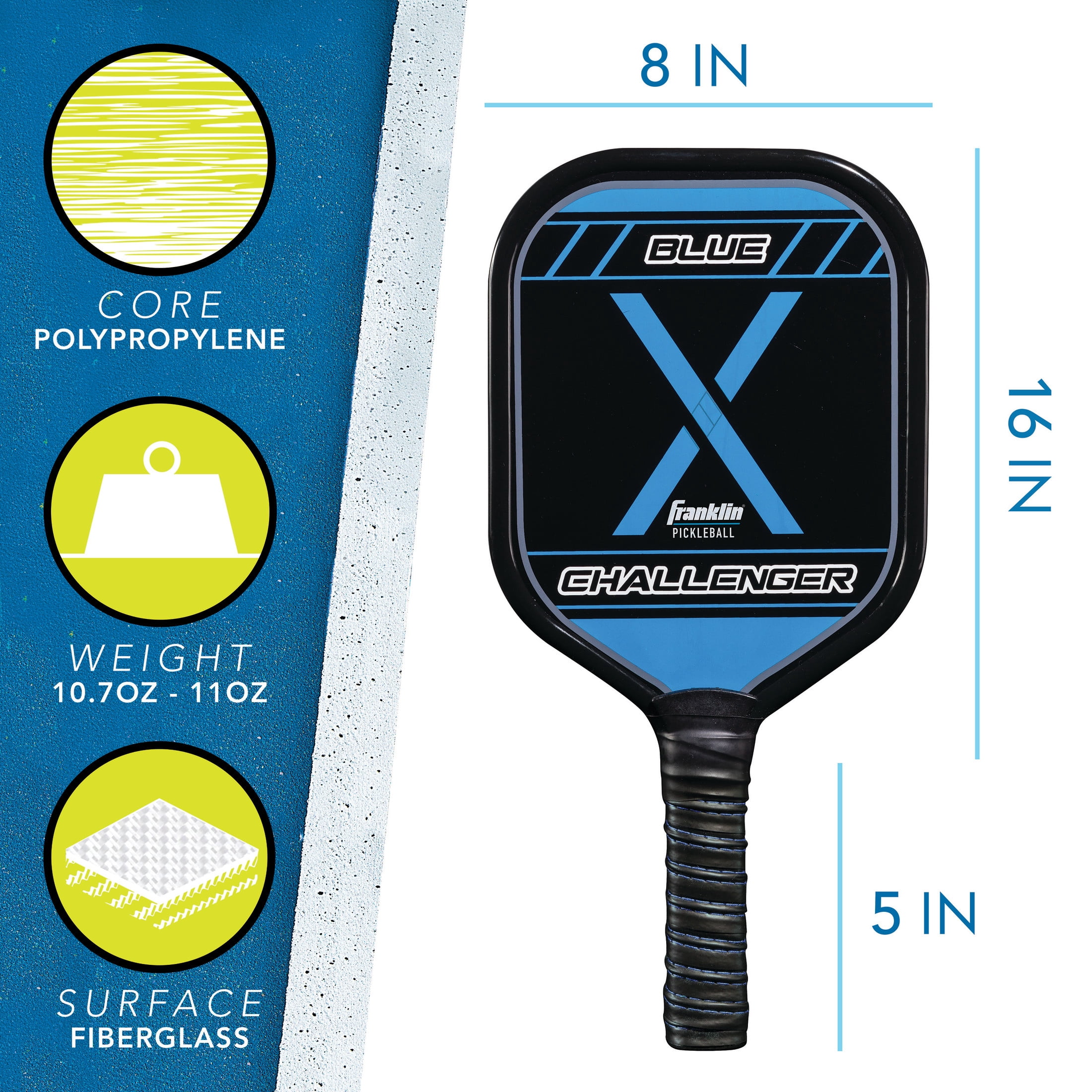 Franklin Sports Pickleball Starter Set - (2) Aluminum Paddles + (2) Ball Set