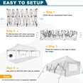 thumbnail image 5 of HOTEEL 10x30 Pop up Canopy Tents with 8 Removeble Sidewalls,Outdoor Gazebo with Wheeled Bag & Sandbags,for Patio,Wedding,Backyard,Camping,Parties,Event,White, 5 of 11