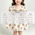 thumbnail image 3 of Teylalorva Girls Floral Dress, Short Sleeve Cute Bow Flowy A-Line Summer Casual Midi Dress Beige Size 2, 3 of 7