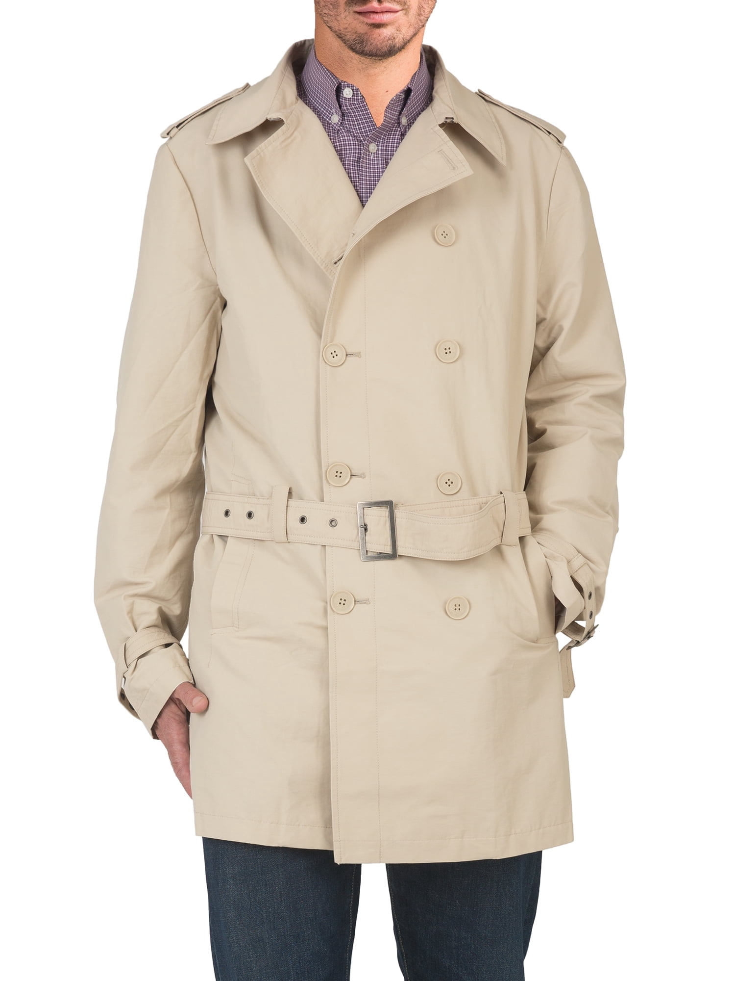 Men's Wool Peacoat Tan Designer 6 Button Jacket Private Label