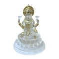 thumbnail image 4 of India Hindu Goddess on Lotus Statue Sculpture 4.3inch Tall Decorative Lifelike Vivid Desk Ornament for Yoga Room Easily Clean Translucent, 4 of 8