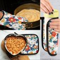 thumbnail image 5 of Yayeee Oven Mitts and Pot Holder Set of 2 Heat Resistant Kitchen Gloves Baking Hot Pad, Colorful Flowers Pattern, 5 of 5