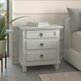 thumbnail image 2 of Alpine Furniture Winchester 3 Drawer Nightstand, White, 2 of 9
