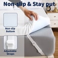 thumbnail image 5 of 3 inch Memory Foam Mattress Topper, Non Slip Gel Mattress Pad Cover with Removable & Washable Cover, 5 of 9