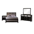 thumbnail image 2 of Barzini Bedroom Set with Upholstered Headboard Black, 2 of 7