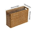 thumbnail image 2 of Imitation Vines Weaving Storage Box ,Rattan Tank Basket Rectangle ,Hollow Washable Storage Basket - Living Room/Bedroom/Office Desktop Bathroom Bedroom Organizing Box, 2 of 5