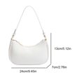 thumbnail image 2 of Bolsos Bolso Elegantes Cuerpo Cruzado Fashion Axilas Cuero PU Con Color Sólido para Que Desplazan La Los Compradores Damas, 2 of 9