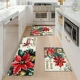 thumbnail image 4 of YIMEIS Merry Christmas Festive Greeting Kitchen Mat Rug Set - 1 Pc Perfect for Kitchen Counter, 16''*24'', Functional for Decoration, 4 of 10