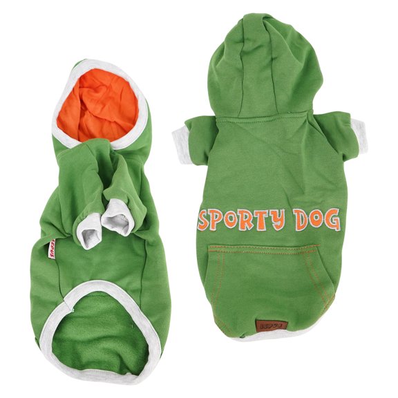 SussexHome Pets Small Dog Hoodie for Small Dogs - Cute Dog Clothes Washable Dog Hoodie - Full Coverage Dog Sweater Hoodie - Green