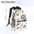 thumbnail image 4 of Vsdgher Anchor with Rope Print Unisex Large Capacity Bookbag Schoolbag Casual Daypack for High School/College/Teens/Travel/Work, 4 of 8