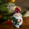 thumbnail image 4 of Hxlamzoo Christmas Gnome Resin Figurine - Swedish Tomte Dwarf with Gifts & Tree for Festive Indoor Home Decor, 4 of 7