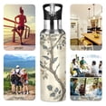 thumbnail image 7 of Yayeee 33oz Insulated Water Bottle Double Wall Stainless Steel with Flip Straw Lid, Beige Birds, 7 of 7
