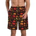 thumbnail image 2 of Uemuo Animal Pattern Men's Swim Trunks Hawaiian Beach Bathing Suit Swimsuits Beach Quick-Dry Shorts with Pockets-Small, 2 of 9