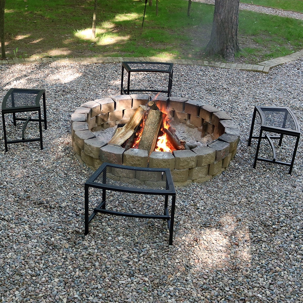 Sunnydaze Decor Outdoor Durable Mesh, Benches Around Fire Pit