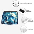 thumbnail image 3 of Yiaed Abstract Blue Skull Print Men's Soft Cotton Boxer Shorts Breathable Boxers Underwear Moisture-Wicking Underwear Stretch Boxer Briefs for Man-Medium, 3 of 5