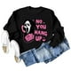 thumbnail image 3 of Disfraz Premium Jersey clásico para mujer, cuello redondo, mezcla de algodón, estampado, traje de calle Ygjytge Negro T XL para Mujer, 3 of 9