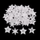 thumbnail image 3 of 50 piezas de estrellas blancas de madera para copos de nieve, manualidades, adornos colgantes para árbol de Navidad, manualidades de bricolaje, decoración de bodas, piezas de madera para Navidad., 3 of 4