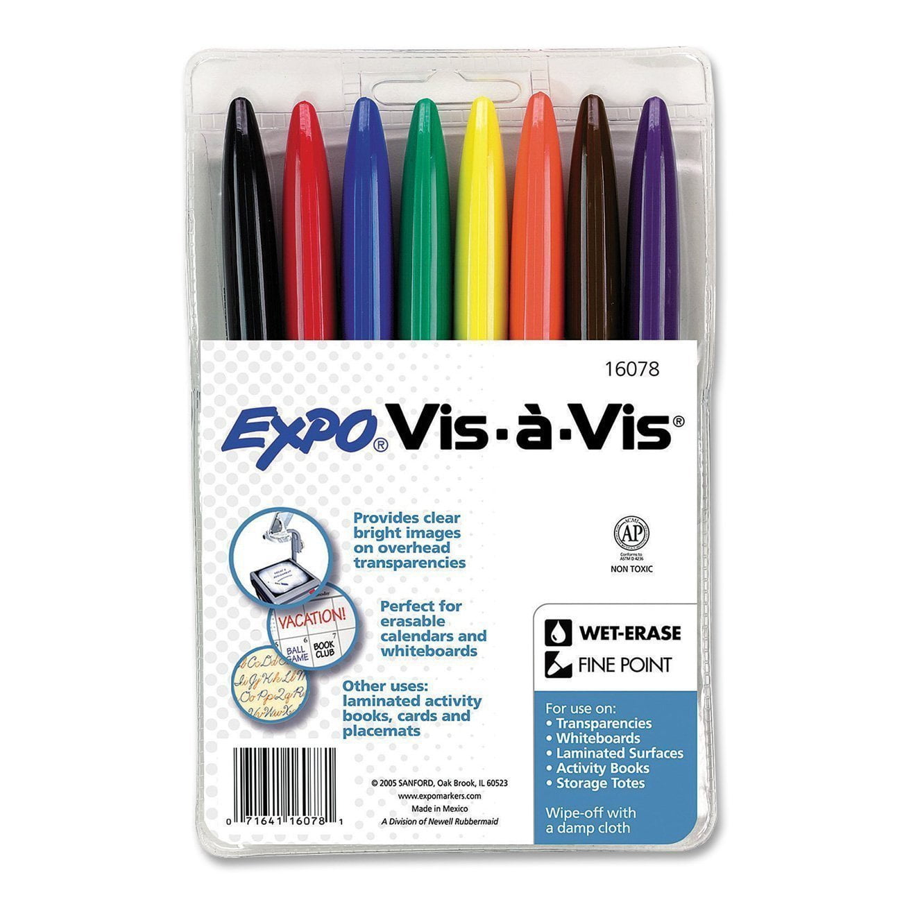 Buy Bulk Expo VisAVis Wet Erase Markers, 8 Colored Markers, (Case of