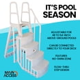 thumbnail image 3 of Main Access 48 to 54 Inch Above Ground Pool Ladder Step Entry System, Taupe, 3 of 9