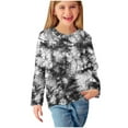 thumbnail image 2 of Cethrio Long Sleeve Tops for Girls, Crew Neck Casual Tie Dye Pullover Kids Clothes Multicolor Size 4-5 T, 2 of 6