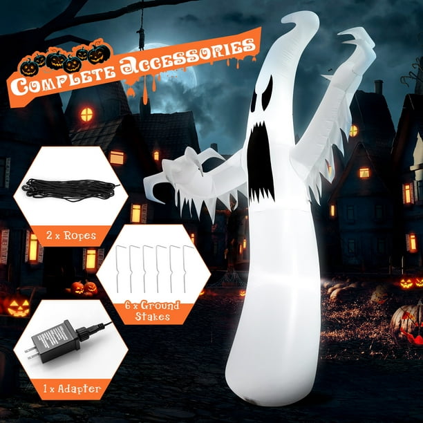 4ft gonflable Halloween Chasse fantôme Blow Up Cour Décoration Dégagement  Lumières LED Intégré pour Hol