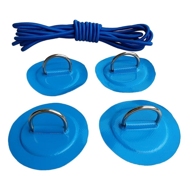 Bote Inflable Kayak Barco Redondo 4pcs Cuerda Elástico Azul Sunnimix