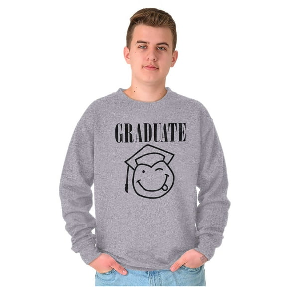 Graduate 90s Throwback Graduation Unisex Plus Fleece Graphic Sweatshirt Brisco Brands 2X