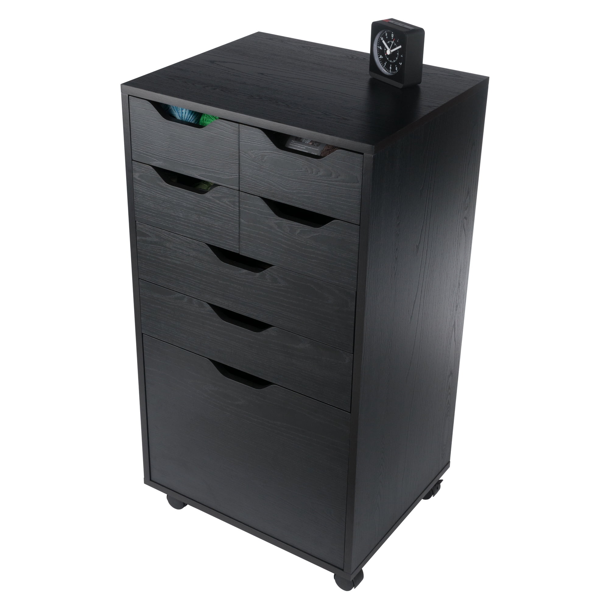 Winsome Halifax Bins & Drawers Multi-Storage Tall Mobile Cabinet