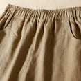 thumbnail image 6 of cfhntfmh Linen Shorts for Women Cotton Loose High Waisted Casual Shorts Summer Baggy Wide Leg Beach Shorts Loungewear, 6 of 7