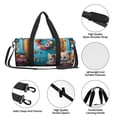 thumbnail image 4 of Fotbe Whimsical Cats and Flowers Scene Bolsa Deportiva de Lona Plegable con Estampado, Bolsa de Gimnasio con Bolsillo Seco/Húmedo, Bolsa de Viaje Ultraligera de Gran Capacidad, 4 of 6