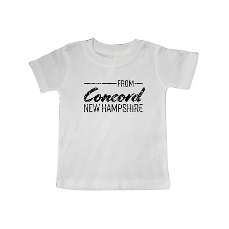 

Inktastic From Concord New Hampshire in Black Distressed Text Gift Baby Boy or Baby Girl T-Shirt