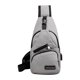 thumbnail image 1 of Bolso bandolera en el pecho con con puerto de carga USB de viaje gris Sunnimix Bolso bandolera tipo bandolera, 1 of 8
