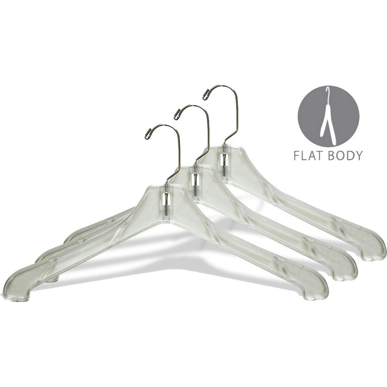  18pk Made in USA Extra Large Clothes Hangers for Plus Size  Clothing, Heavy Duty Hangers Oversized, Extra Wide Plastic Coat Hanger  for Police Uniform, Jersey, Winter Jacket