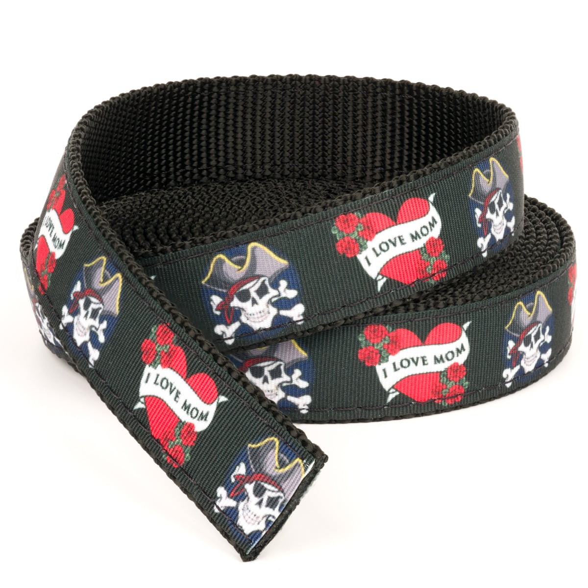 Country Brook Design® 3/4 inch I Love Mom Ribbon on Black Webbing, 10 Yards