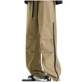 thumbnail image 2 of SHTXOZHI Cargo Pants for Men with Pockets Casual Sweatpants Drawstring Elastic Waisted Pants Streetwear, 2 of 4