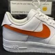 thumbnail image 4 of Ni&ke Air Force 1 Low White (Orange Custom Painted Swoosh) SC-#55W, 4 of 6