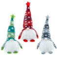 thumbnail image 4 of 2 piezas de adornos navideños de gnomo Rudolph sin rostro, muñeco de anciano, regalo de vacaciones, decoración de mesa de invierno a batería (rojo + verde), 4 of 5