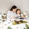 thumbnail image 4 of Manfei Safari Fox Bear Bedding Sets Full Size,Woodland Aniaml Comforter Sets with Sheets,Watercolor Flower Floral Bed in a Bag Full Size,Ultra Soft Room Decorative Reversible,7-Piece, 4 of 7