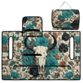 thumbnail image 5 of Xixirimido Quilted Golf Cart Seat Blanket Portable Heavy Duty Golf Cart Seat Cover Towel with Carry Handle for EZGO Yamaha Club Car & More Foldable, Boho Floral Elk Bone, 5 of 8