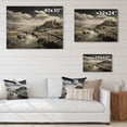 thumbnail image 4 of Designart "Black And White Spain horizon" Landscapes Print on Natural Pine Wood, 4 of 5